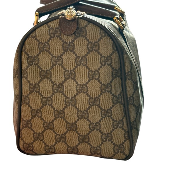 Vintage Gucci Beige and Brown Monogram Satchel - Picture 5 of 16